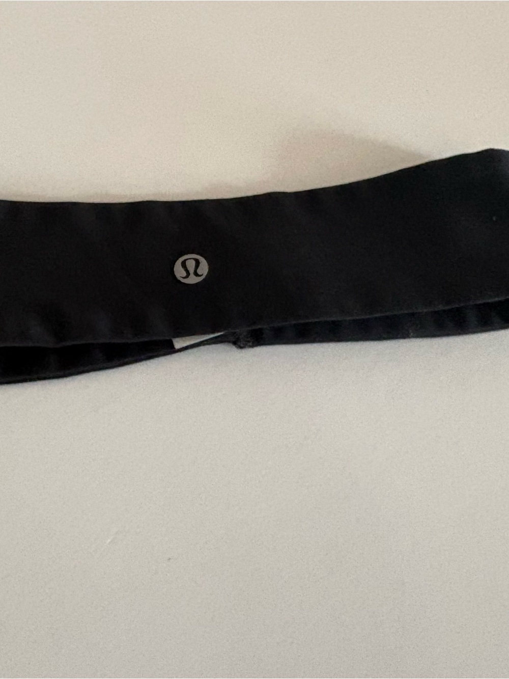 lululemon athletica Black Headband with Reflective Logo, one size